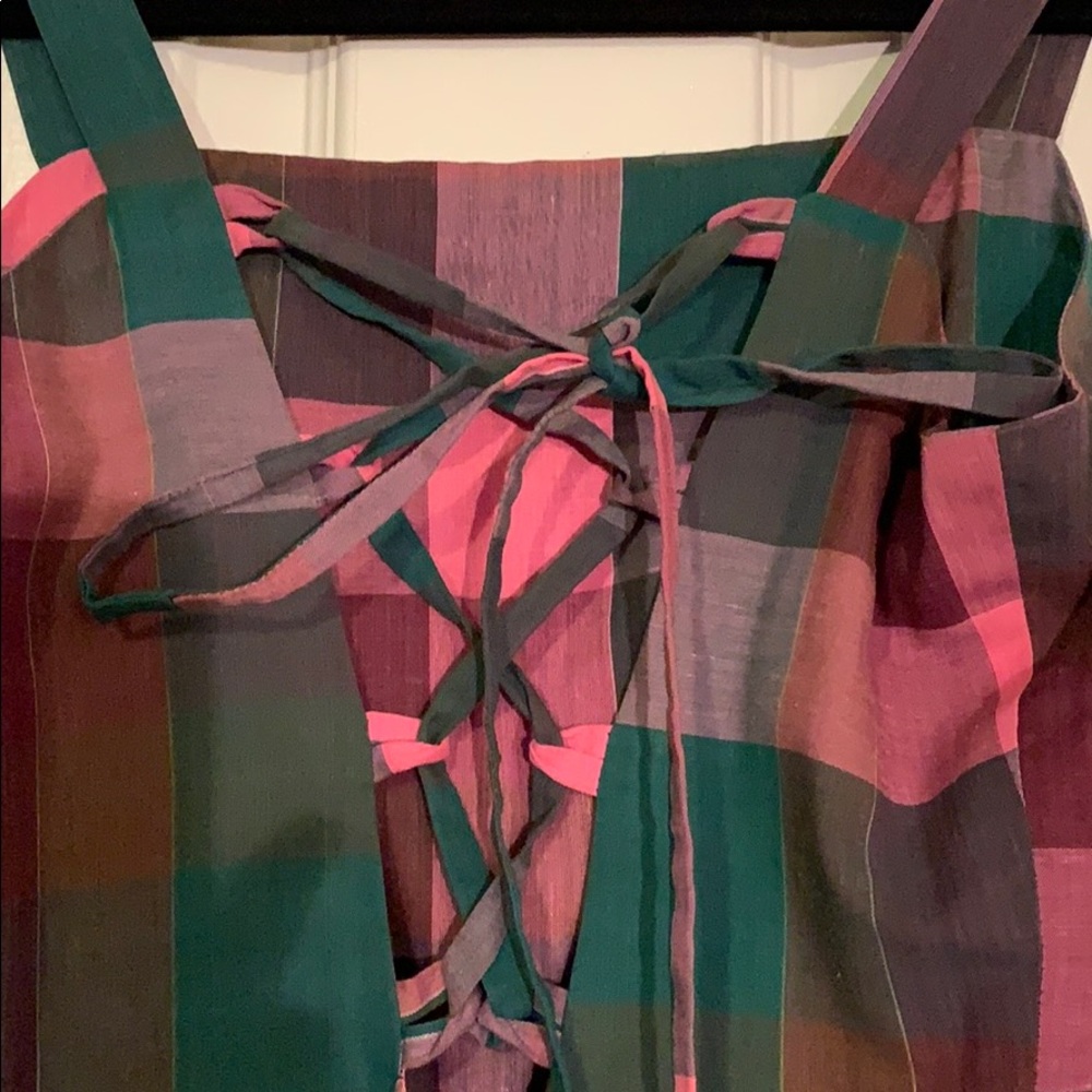 Vintage Plaid Summer Dress with Pockets - Picture 7 of 7